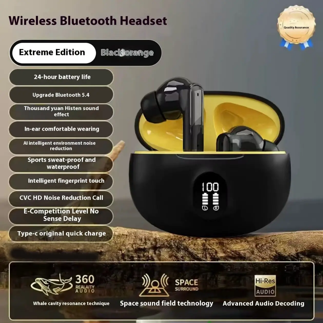 Écouteurs Bluetooth Sans Fil avec Boîtier Intelligent à Affichage LED